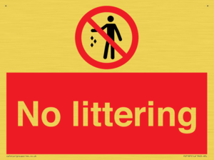 No littering